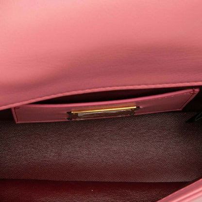 Bulgari Serpenti Forever Cabochon Chain Handbag Shoulder Bag 2WAY Pink Leather