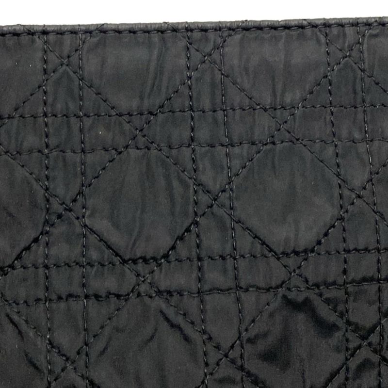 Dior/christian Dior Handbag Canage Stitch Black Leather