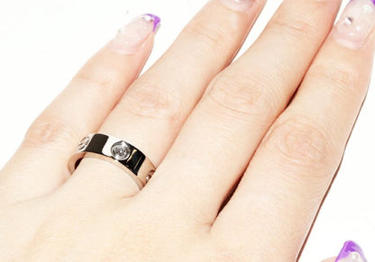 Cartier Ring 18K White Gold Diamond 3P (022ct) Love Ring Half Diamond B40325