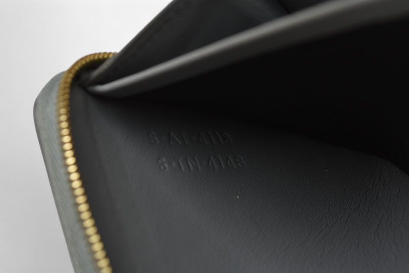 Celine Wallet Celine Long Wallet Large Zipped Calfskin Gray 10b553el.09