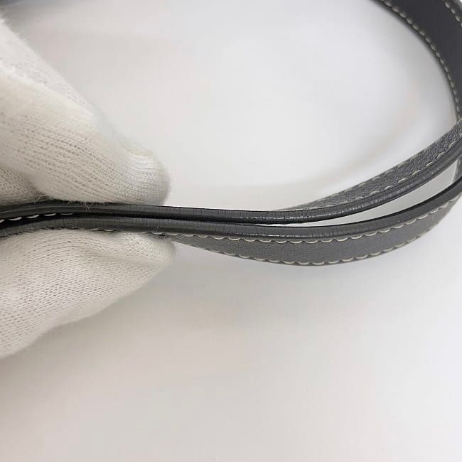 Celine Handbag Beige Brown Macadam Excellent Condition Canvas Leather