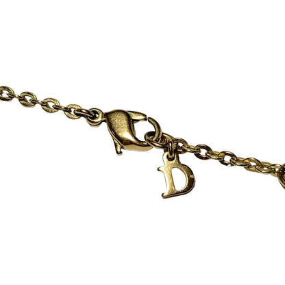 Dior/christian Dior Necklace - Gold Rhinestones
