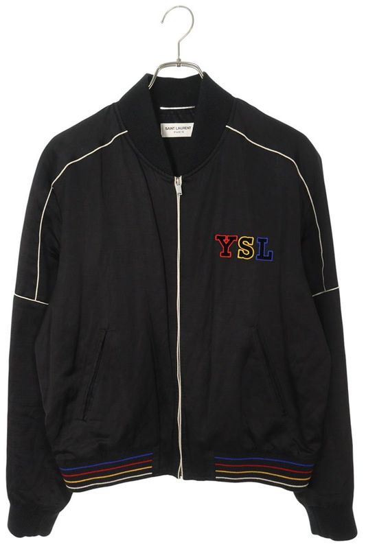 Saint Laurent Paris 668461 Y1c31 YSL Satin Teddy Jacket Blouson Men's 48