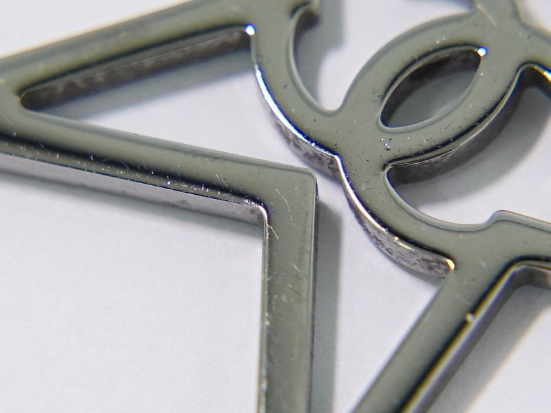 Object Chanel Coco Mark Star Rhinestone Necklace Pendant Metal Silver Hardware