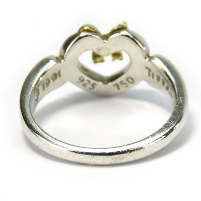 Tiffany & Co Ring ・ Ring Heart Ribbon Silver 925 18K Yellow Gold Approx 3.5g