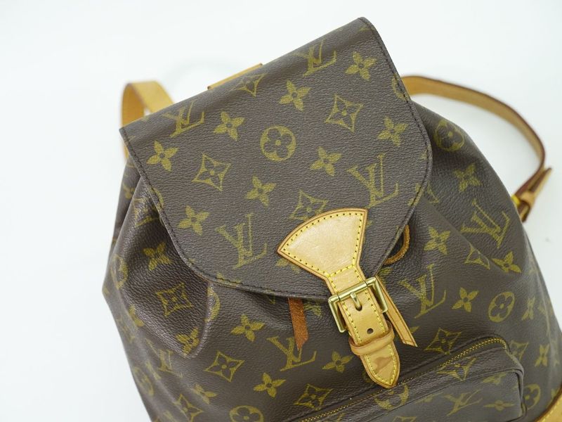 Authentic Louis Vuitton LV Montsouris MM Backpack Sac Backpack Monogram Brown