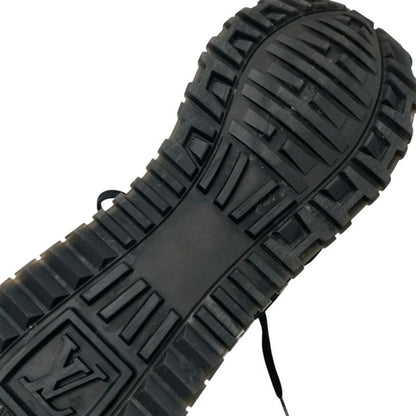 Louis Vuitton Run Away Line Monogram Sneakers Shoes Leather Patent Suede Black