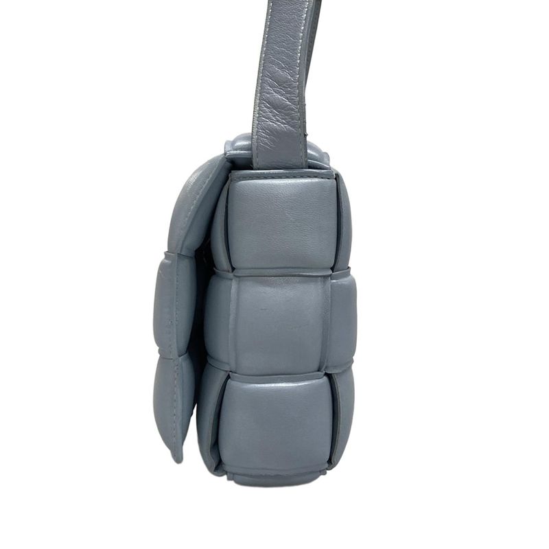 Bottega Veneta Shoulder Bag Padded Cassette Light Blue Lambskin