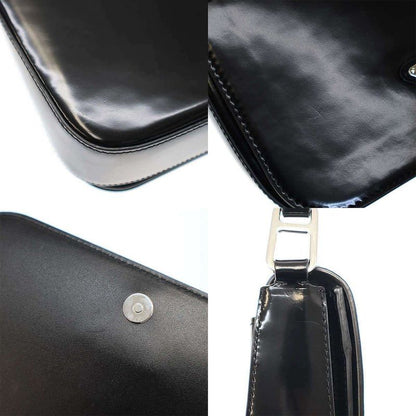 Prada Brushed Leather Shoulder Bag Black