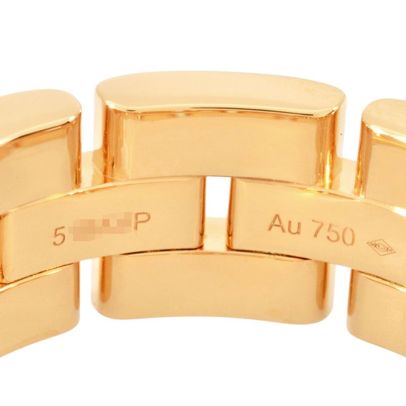 Cartier Maillon Panthère Ring #56 18K Yellow Gold 145g 3 Rows Yellow Gold Ladies