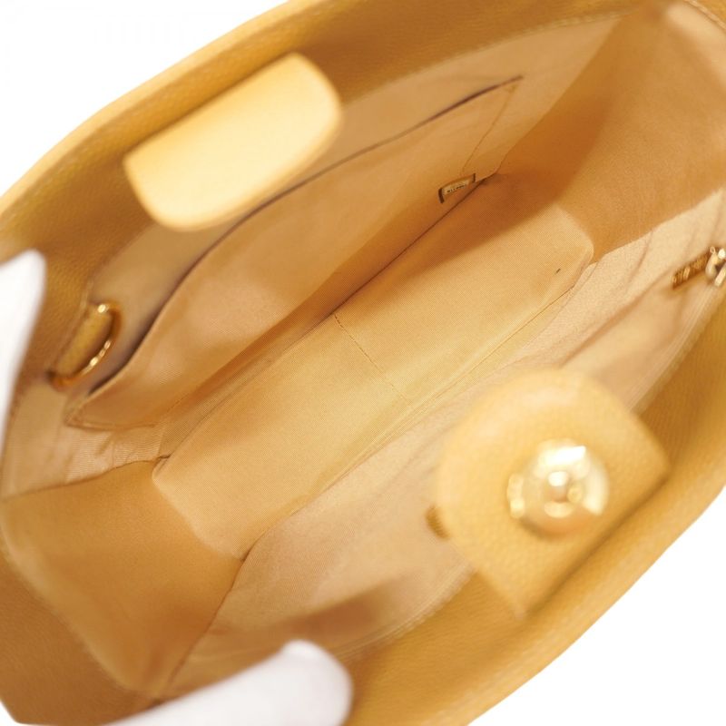 Chanel Shoulder Bag Matelasse Caviar Skin Beige Gold Hardware Women