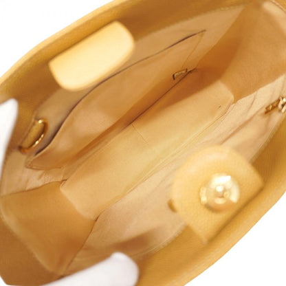 Chanel Shoulder Bag Matelasse Caviar Skin Beige Gold Hardware Women