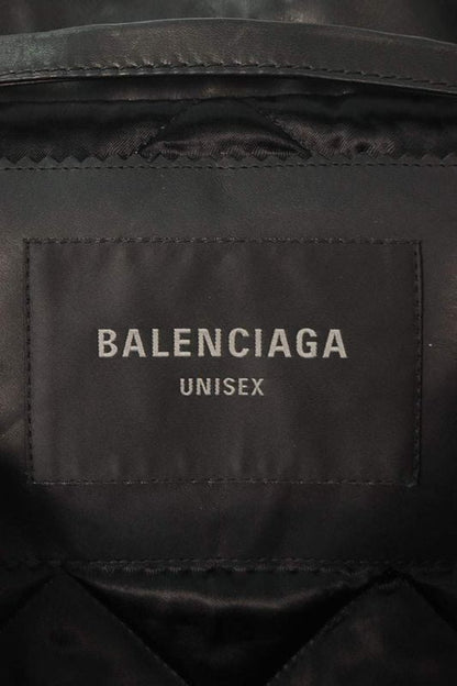 Balenciaga 790239 Tqs08 Off Shoulder Leather Jacket Men's M