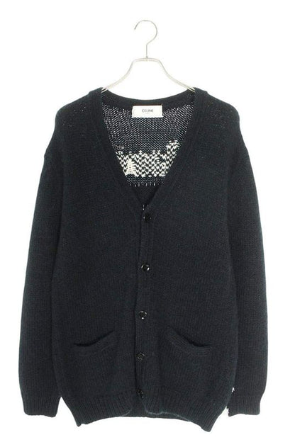Celine 2ae8e528w Deer Future Back Wappen Wool Cardigan Men's S