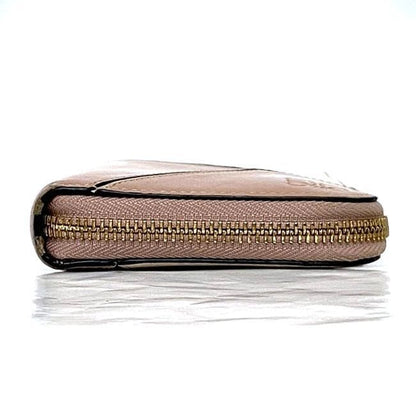 Loewe Round Zipper Long Wallet Pink Beige