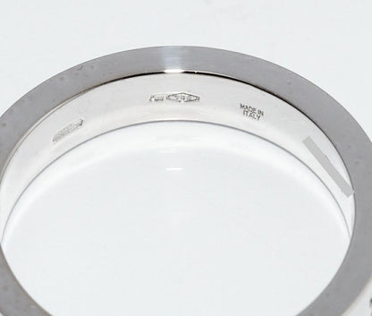 Bulgari Ring 18K White Gold Diamond 1p(004ct) Bzero1 Ring (double Logo Ring )