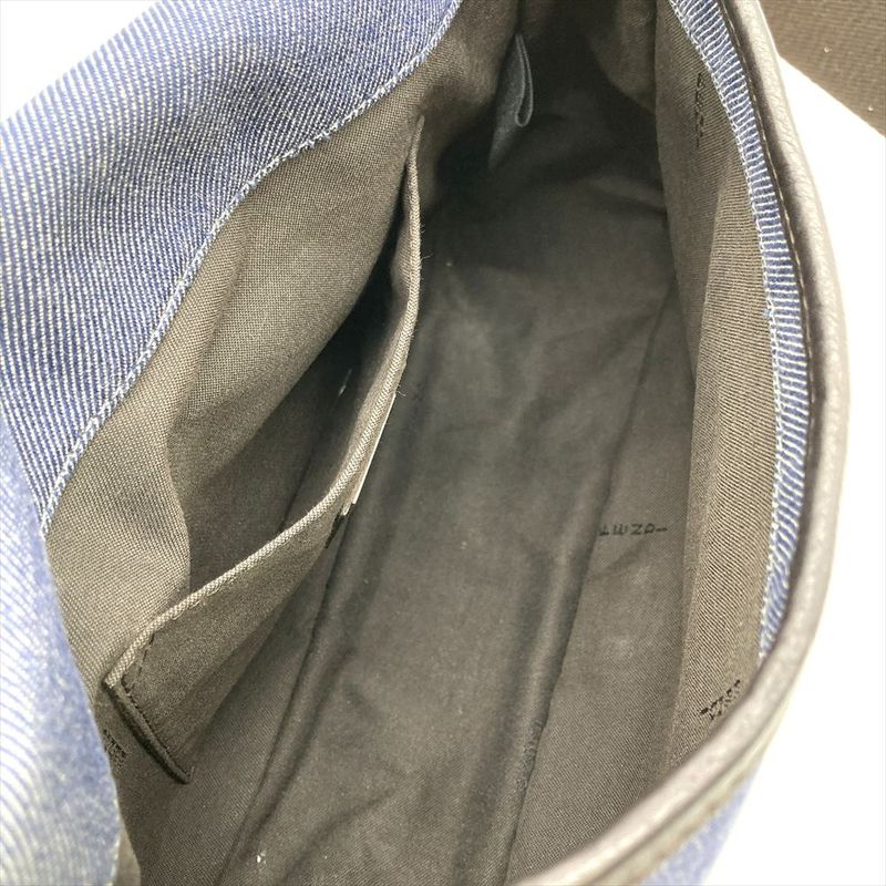 Fendi Shoulder Bag Denim Blue Gold Hardware Women