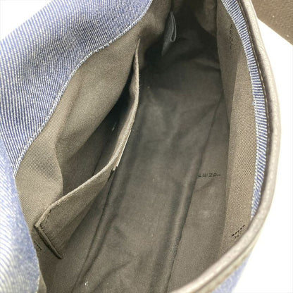 Fendi Shoulder Bag Denim Blue Gold Hardware Women