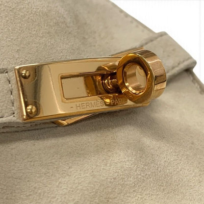 Hermes D'esting Loafers Leather Shoes Leather Beige Gold Kelly Hardware