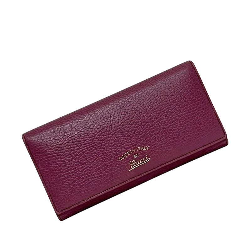 Gucci Bifold Long Wallet Purple Swing 354498 Wallet Leather