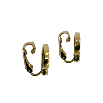 Christian DIOR Earrings Plated Metal Plated Metal Rhinestone CD Logo Gold