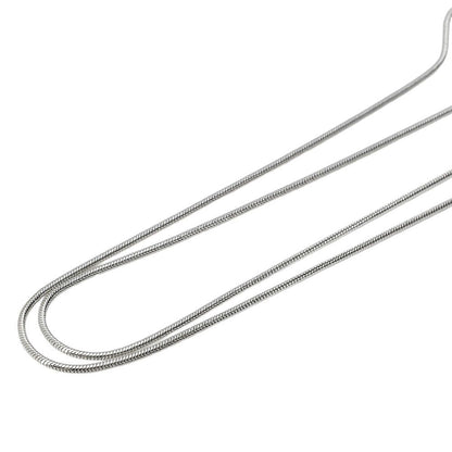 Chanel Mademoiselle 03P Pendant Metal Silver X Black Necklace GP (gold Plated)