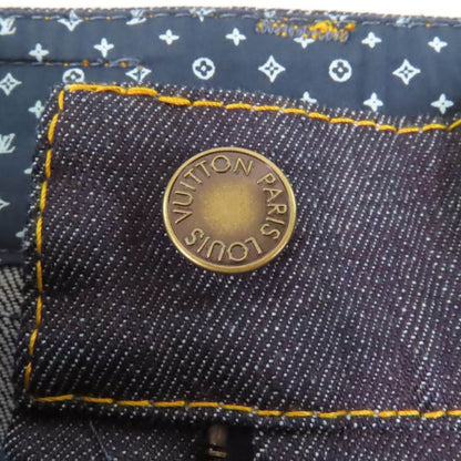 Louis Vuitton Leather Monogram With Logo Patch Flower Stitch Design Denim