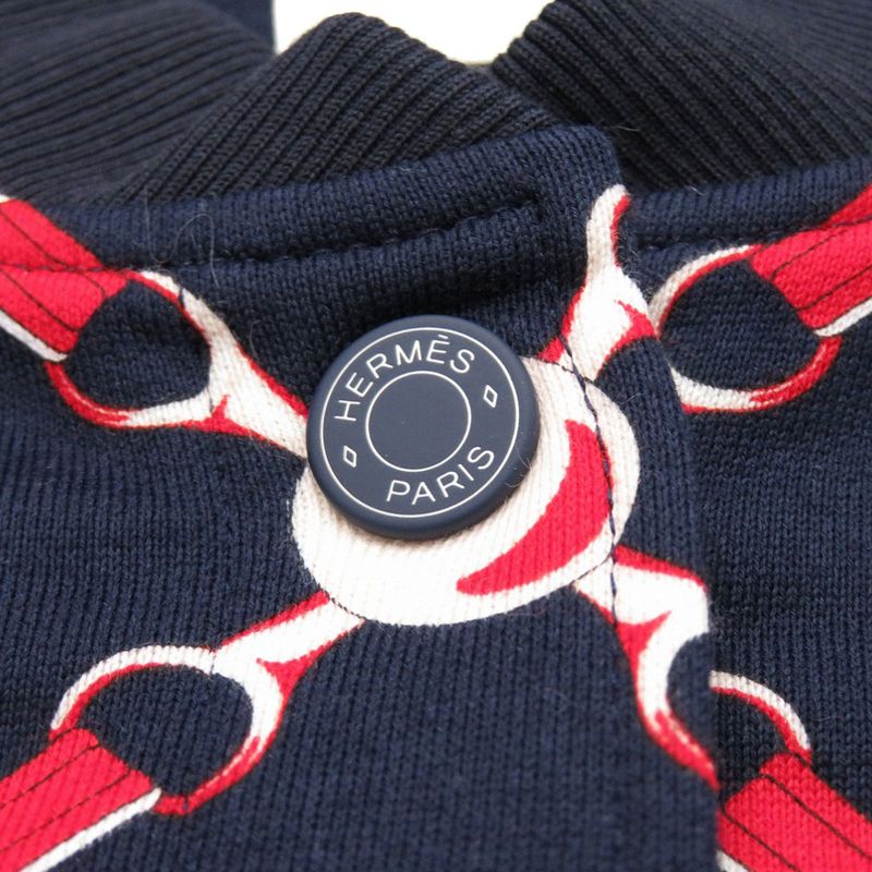 Hermes Grand Tulala 2e4207dk Cotton Navy Blouson Outerwear Jacket 1382 Hermes