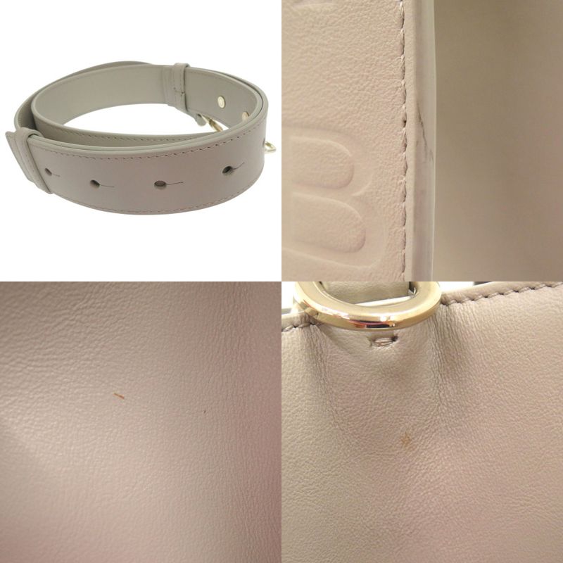 Bulgari Infinitum Tote Bag Logo Embossed 2WAY 292001 Leather Graige 1071 Bvlgari