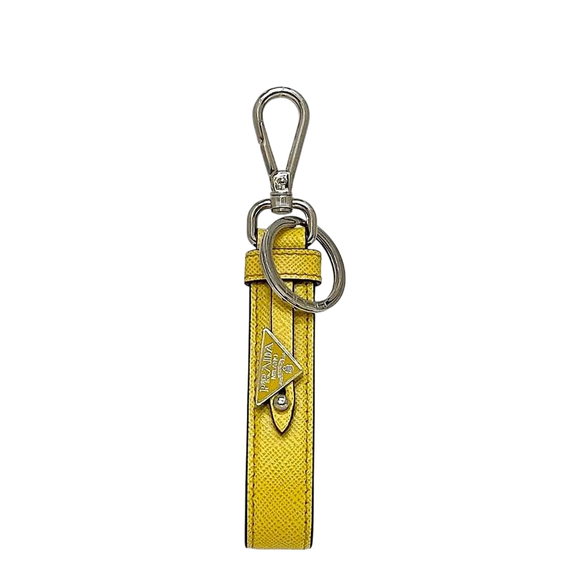 Prada Key Holder Ec22841 Yellow 2pp68t Never Used Excellent Condition