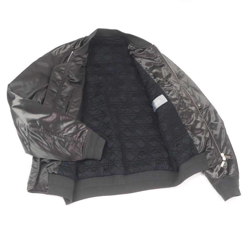 DIOR Homme 19AW 943c437a4656 Saddle Pocket Logo Embroidery MA-1 Bomber Jacket