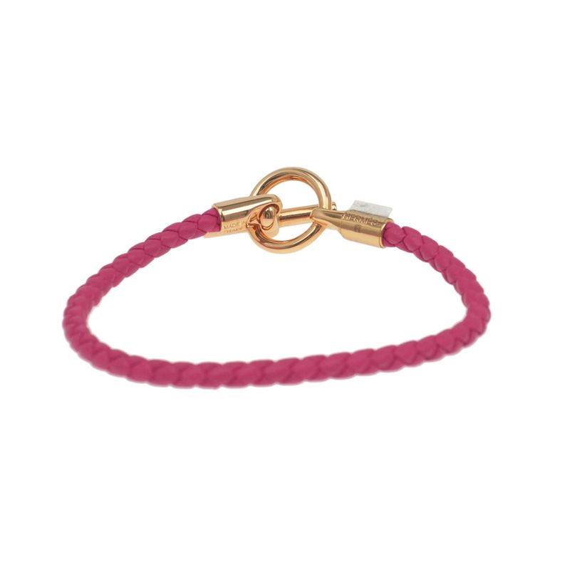 Hermes Grennan Bracelet Rose Mexico Gold Hardware Bangle Accessories -
