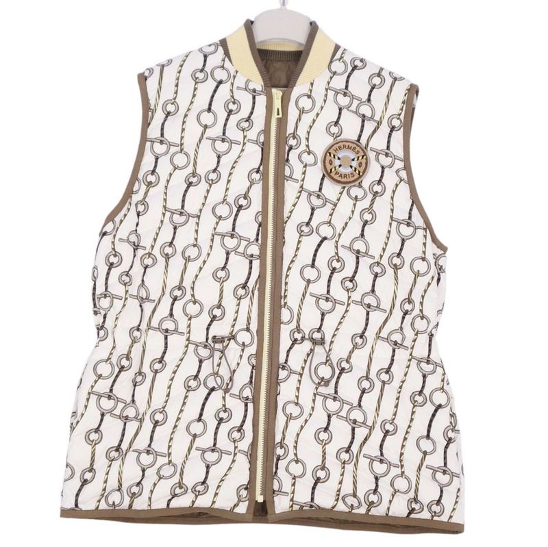 Hermes 23AW Belt Gilet Down Vest Zip Up