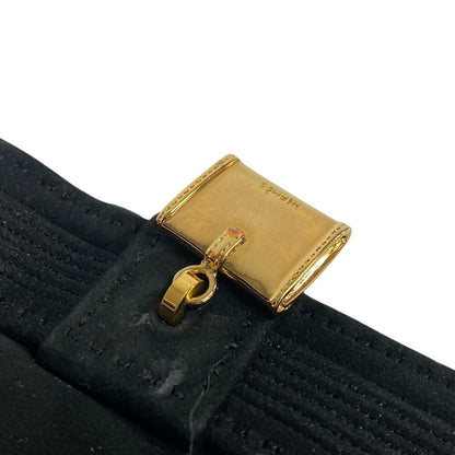 Hermes/Hermes Bolide Gigi Suede Gloves Black Ladies Brand