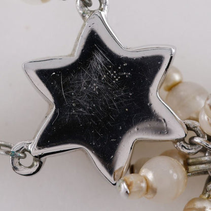 [dior] Christian Dior Star Motif Metal Silver Ladies 7.3g Necklace