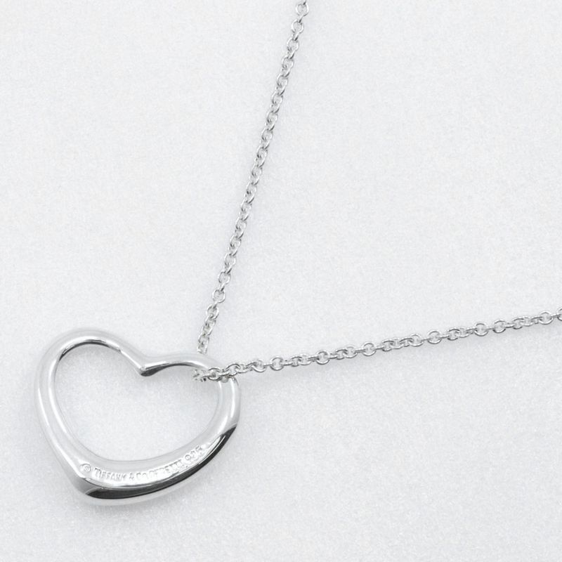 Tiffany & Co Open Heart Elsa Peretti 925 Silver Ladies 5.7g Necklace