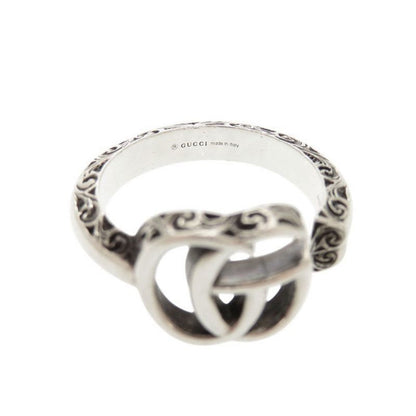 Gucci Double G Silver 925 Size Approx 15-16 (#17) Ring 1241 Gucci