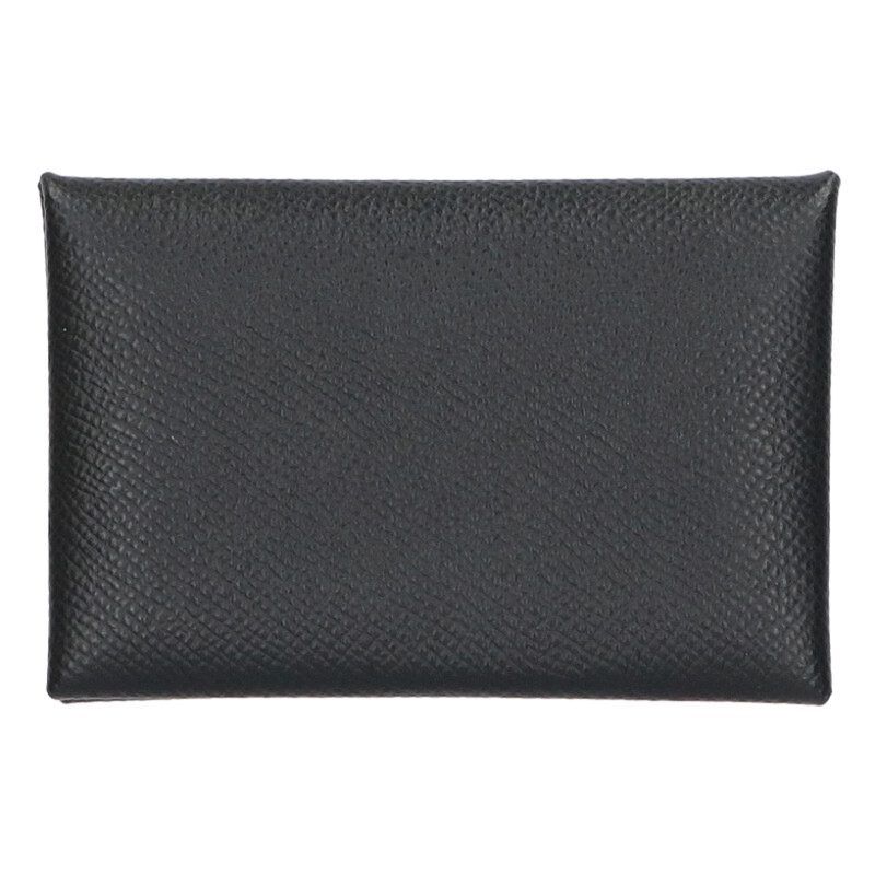 Hermes Calvi Y Engraved Vaux Epson Leather Card Case Men's