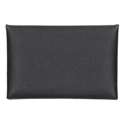Hermes Calvi Y Engraved Vaux Epson Leather Card Case Men's