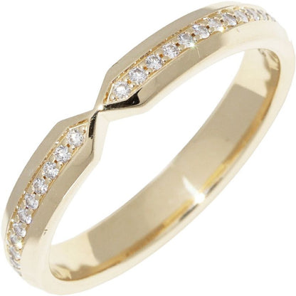 Tiffany & Co Ring 18K Yellow Gold With 012 Ct Diamond Nesting Narrow Band Ring