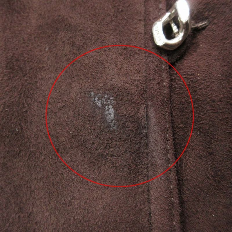 Fendi Mouton Boa Long Coat Knee Length Brown Size 48 Men's Women's