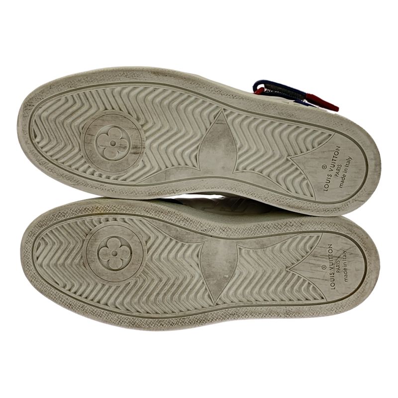 Louis Vuitton Leather Boon Box Line LV Logo High-cut Sneakers - 34 1 2 - White