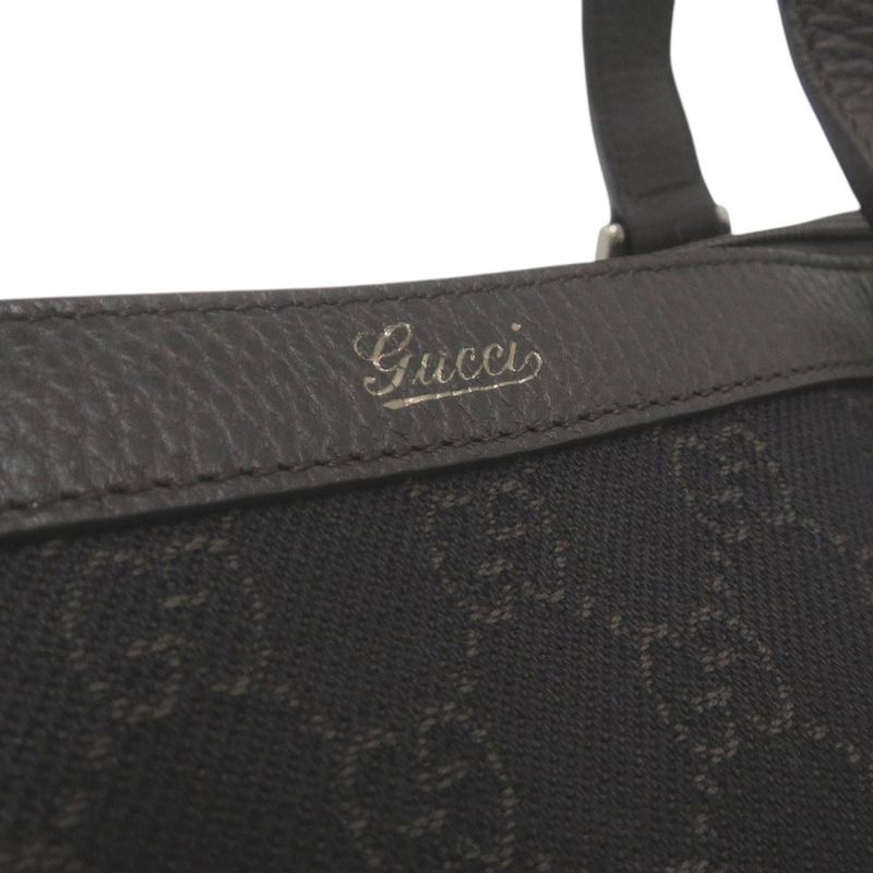 Gucci GG Abbey Tote Bag Canvas Leather 268640 Dark Brown 0767 Gucci