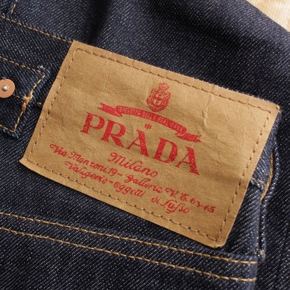 Prada 24 Cotton Jeans Denim Pants Gfp516 Indigo 24