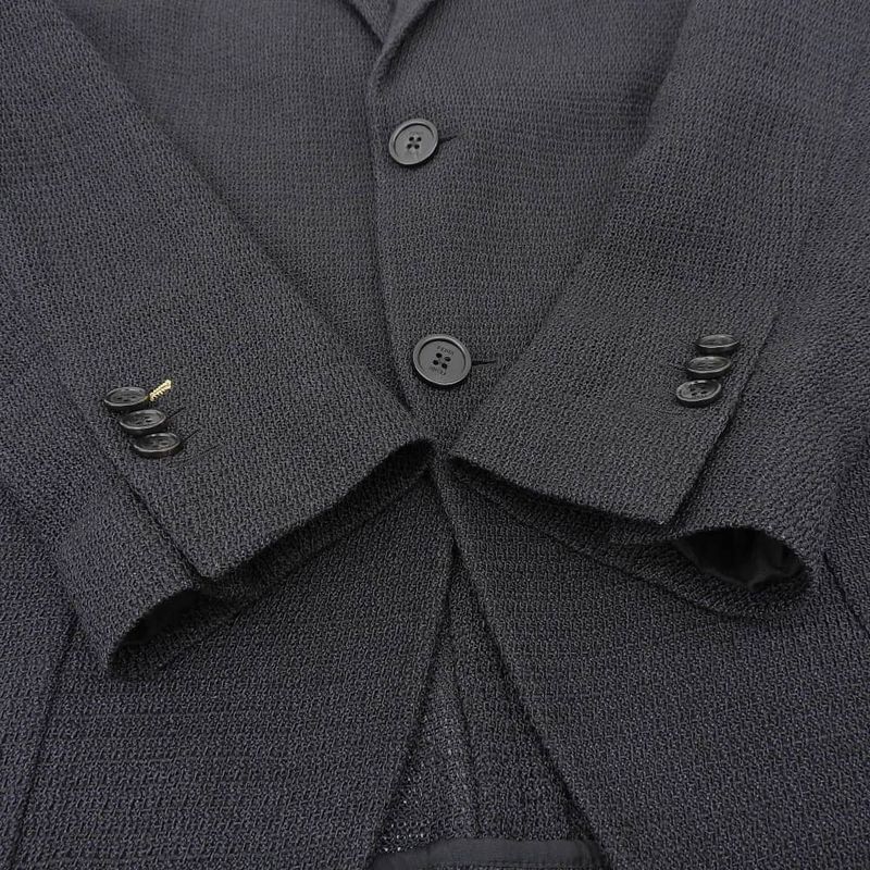 Fendi Current Black Tag Wool Silk Blend Organdie Summer Jacket 50 Black Men's