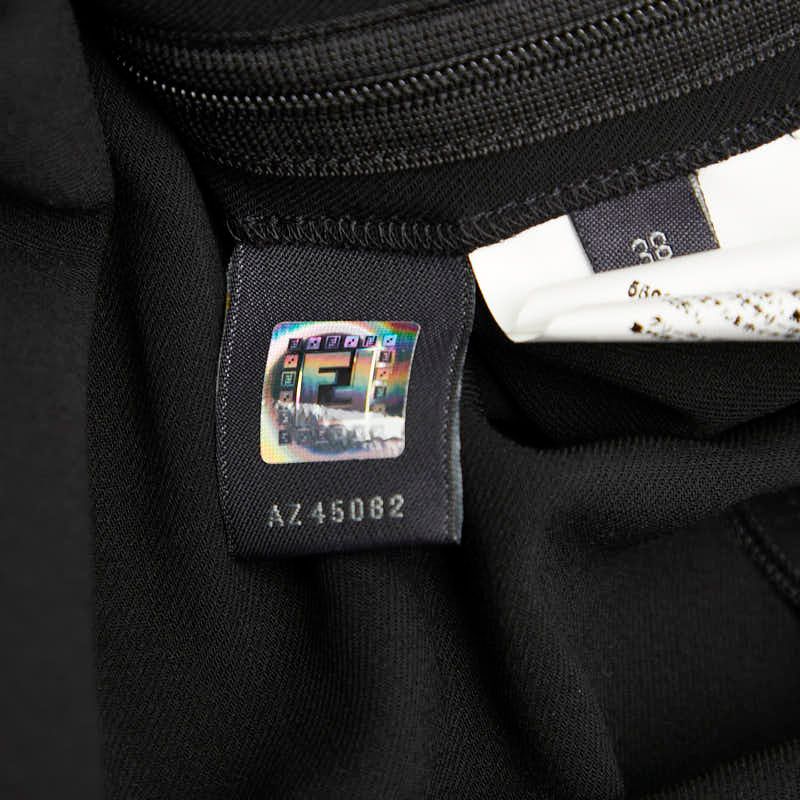 Fendi Short Sleeve Dress Size: 38 Black Wool Women's Fendi