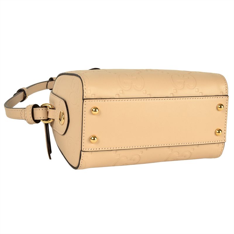 Gucci GG Supermini 2way Handbag Guccissima Leather 790130 Beige