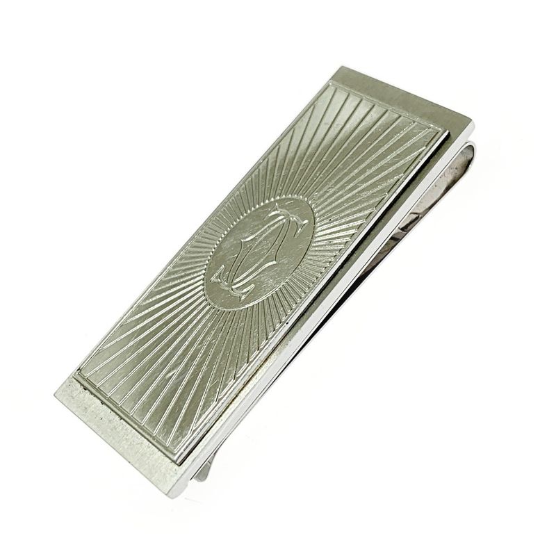 Cartier Stainless Steel C de Cartier Decor Money Clip Silver 360399 Money Clip