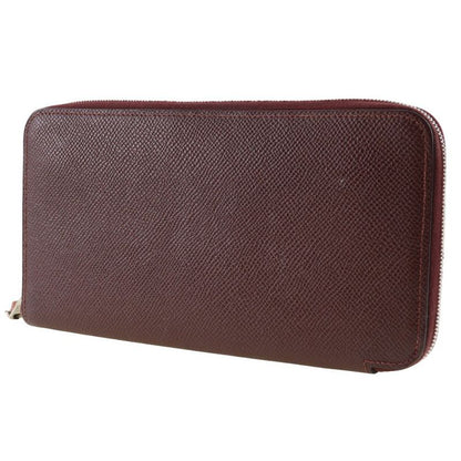 Hermes Azap Long Silk-in Vaux-epson Rouge Ash Bordeaux □R Ladies Long Wallet