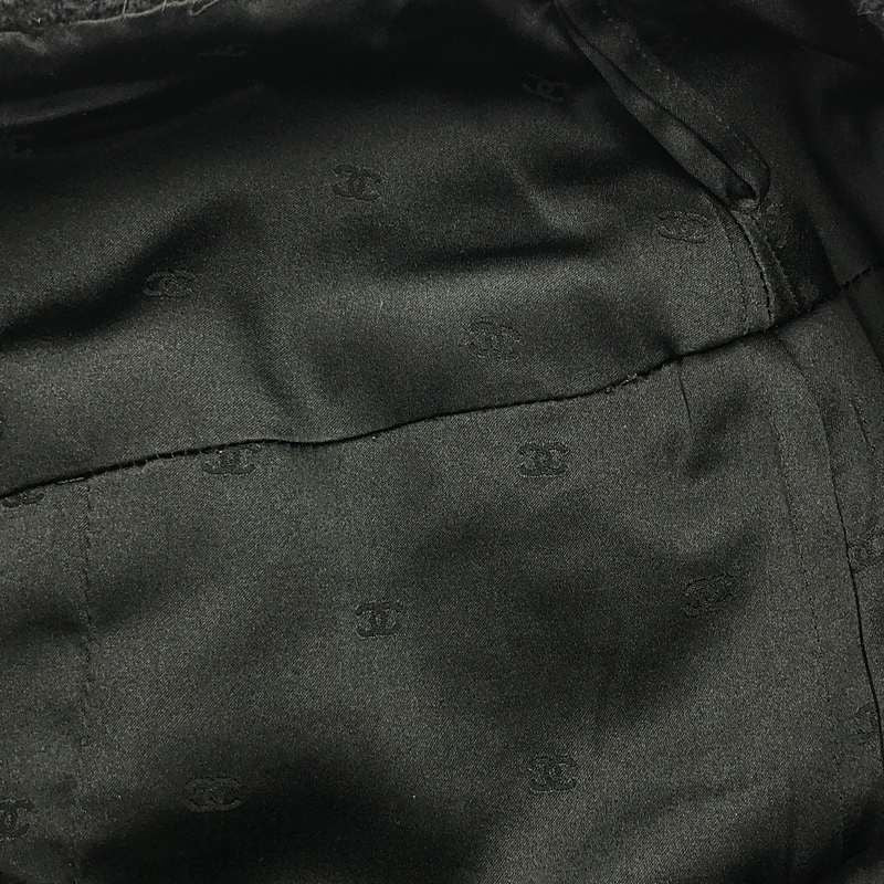 Chanel | 90s- 1994aw Wool Tweed Back Zip Skirt Fully Lined With Coco Mark | 40